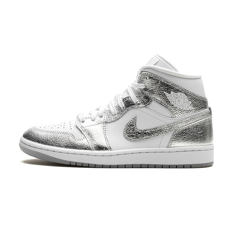 Nike Air Jordan 1 Mid SE Metallic Silver (W)